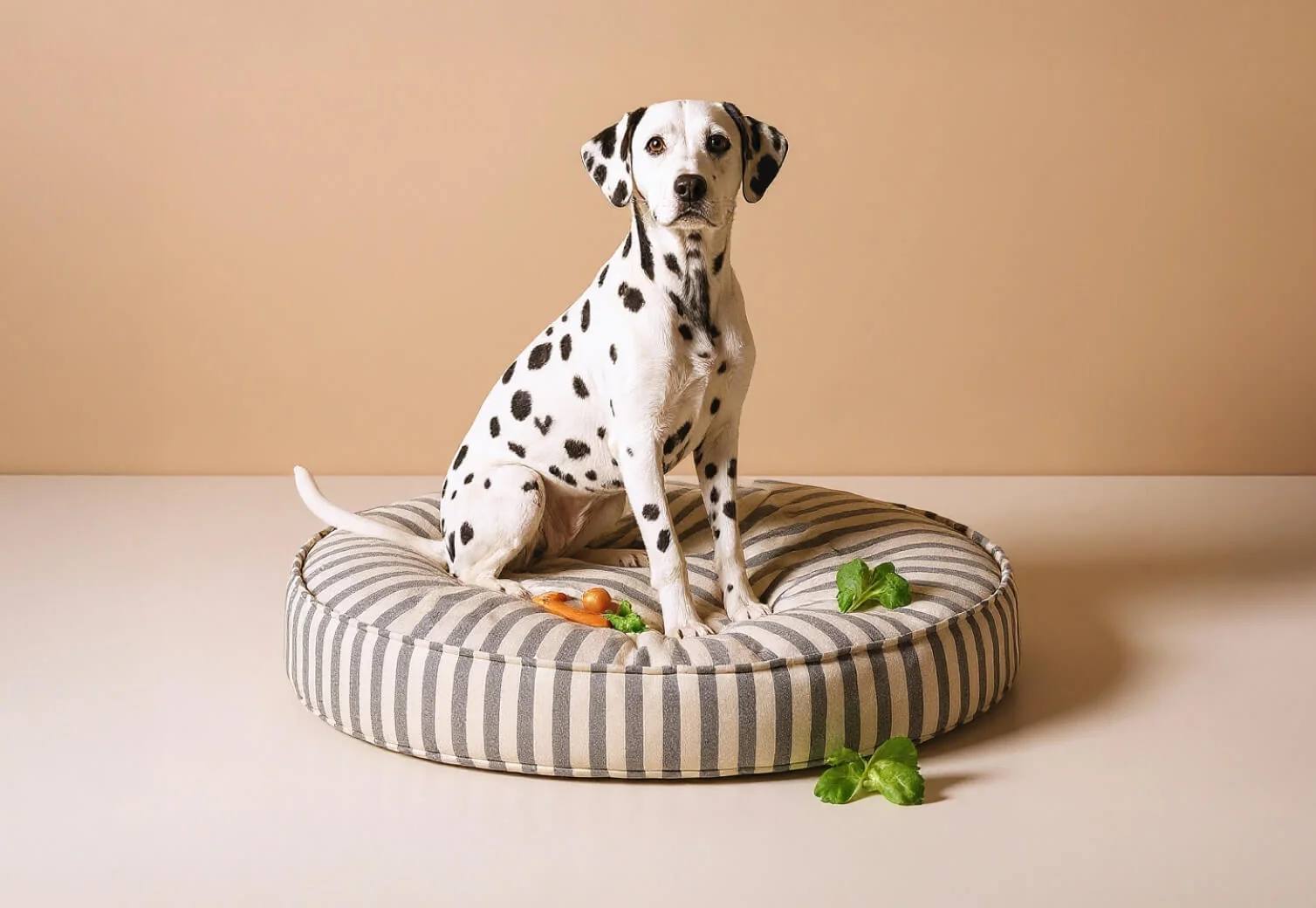 Dalmatian in a warm PipsyPet lifestyle setting